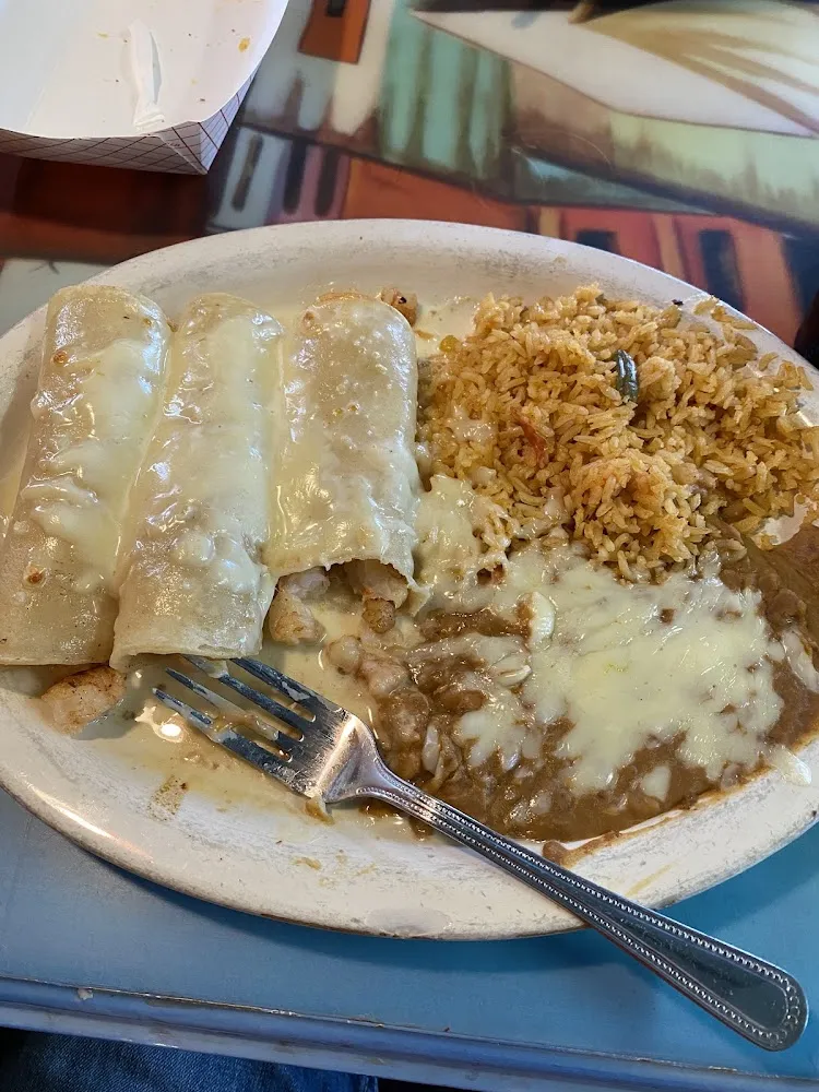 Shrimp Enchiladas Plate